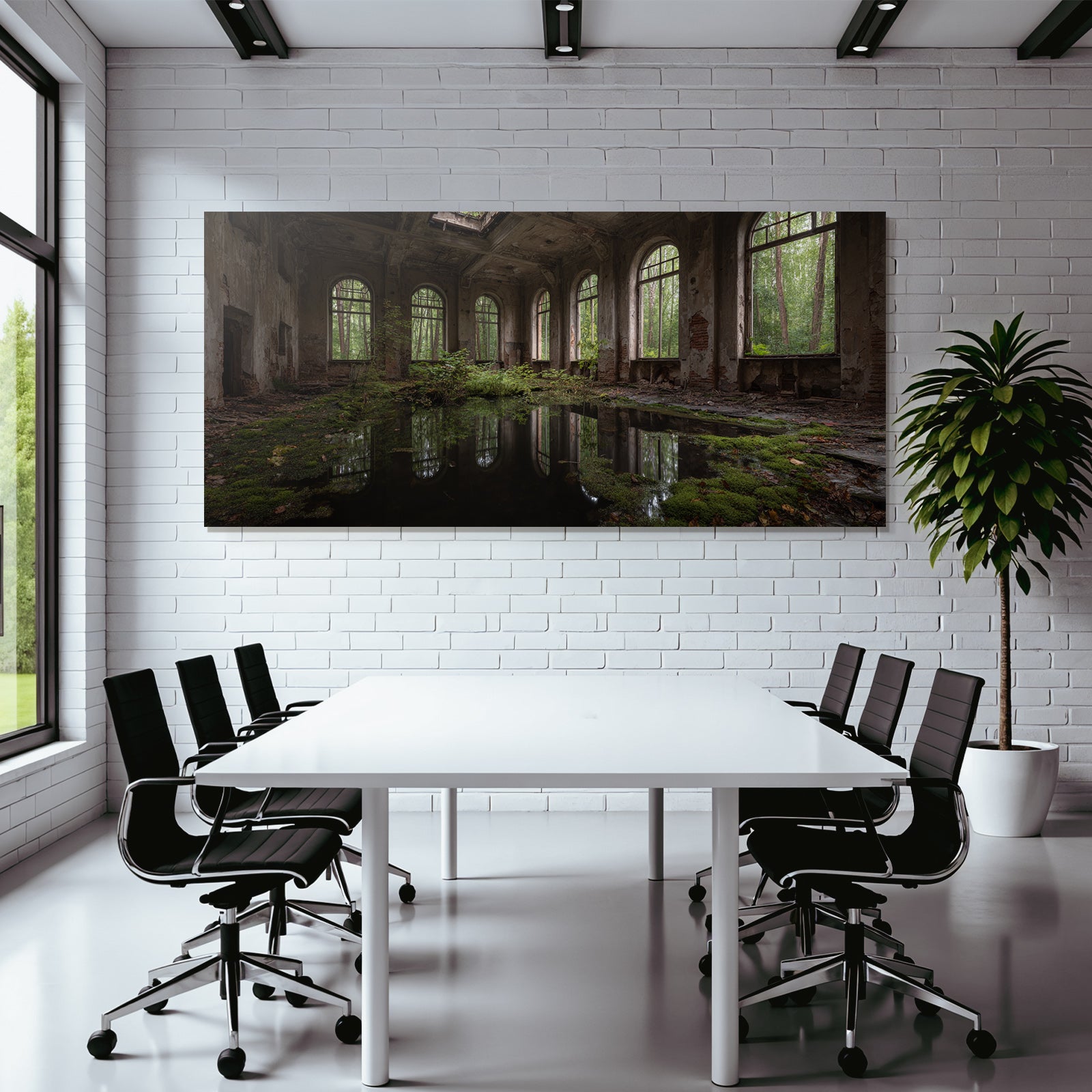 Verlassene Innenansicht Mit Natur Reclamation Und Vegetation | Lost Places | Architektur