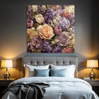 Bunte Blütenkomposition Mit Rosen Tulpen Und Mehrfarbigen Blüten
