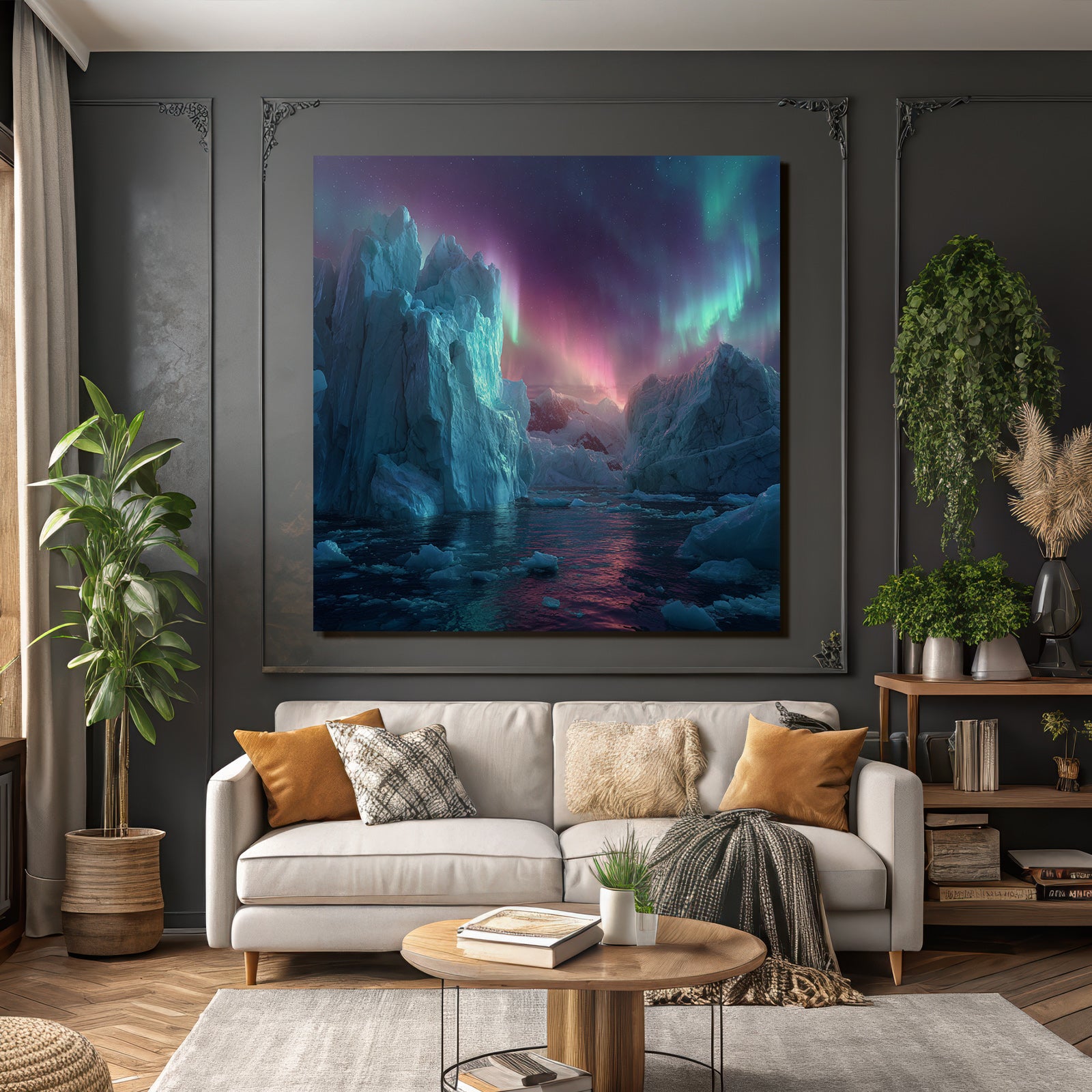 Polarlicht Stunning Naturlandschaft Ice Formations Auroras Polar Region | Fjorde und Gletscher | Landschaften