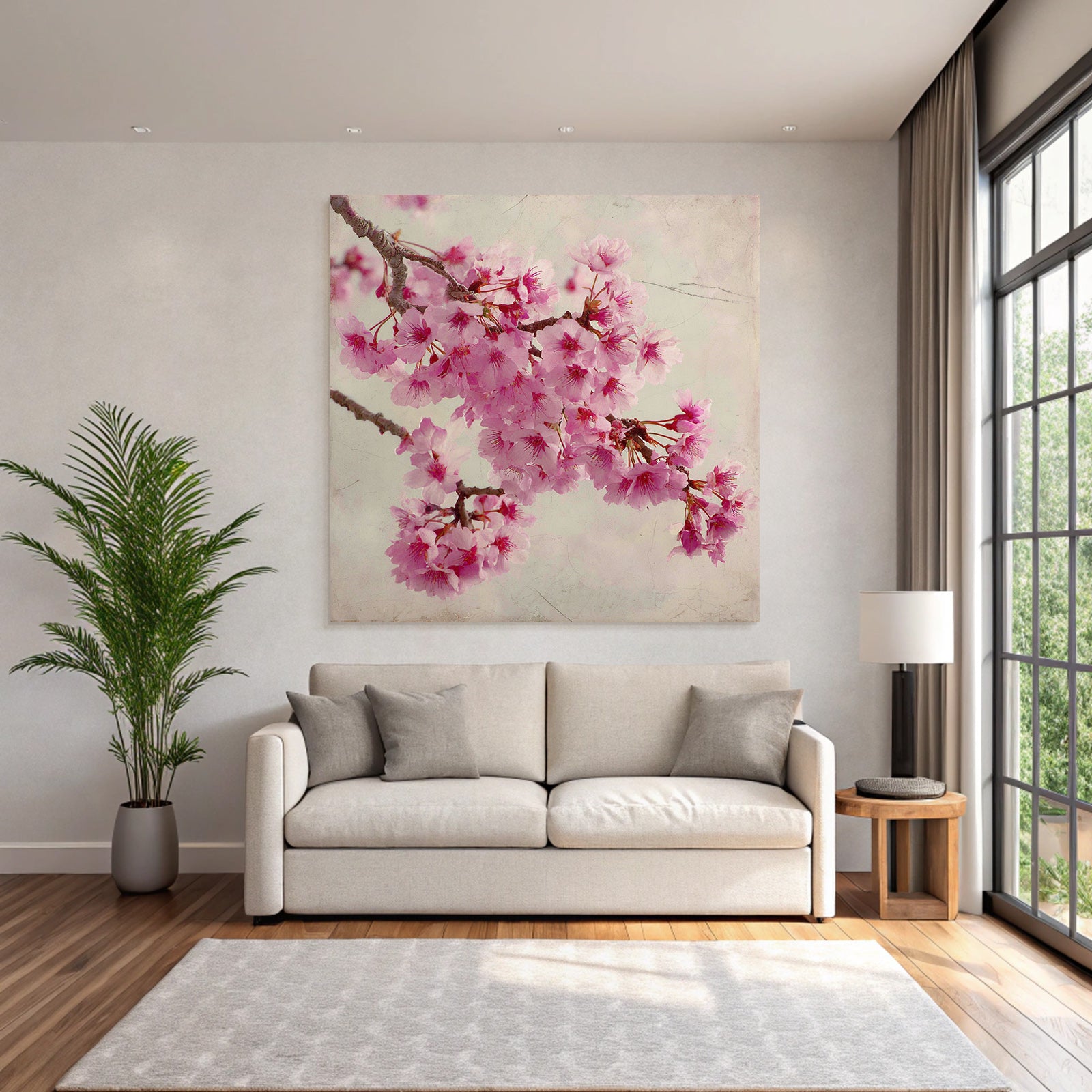 Zweig Mit Rosa Kirschblüten