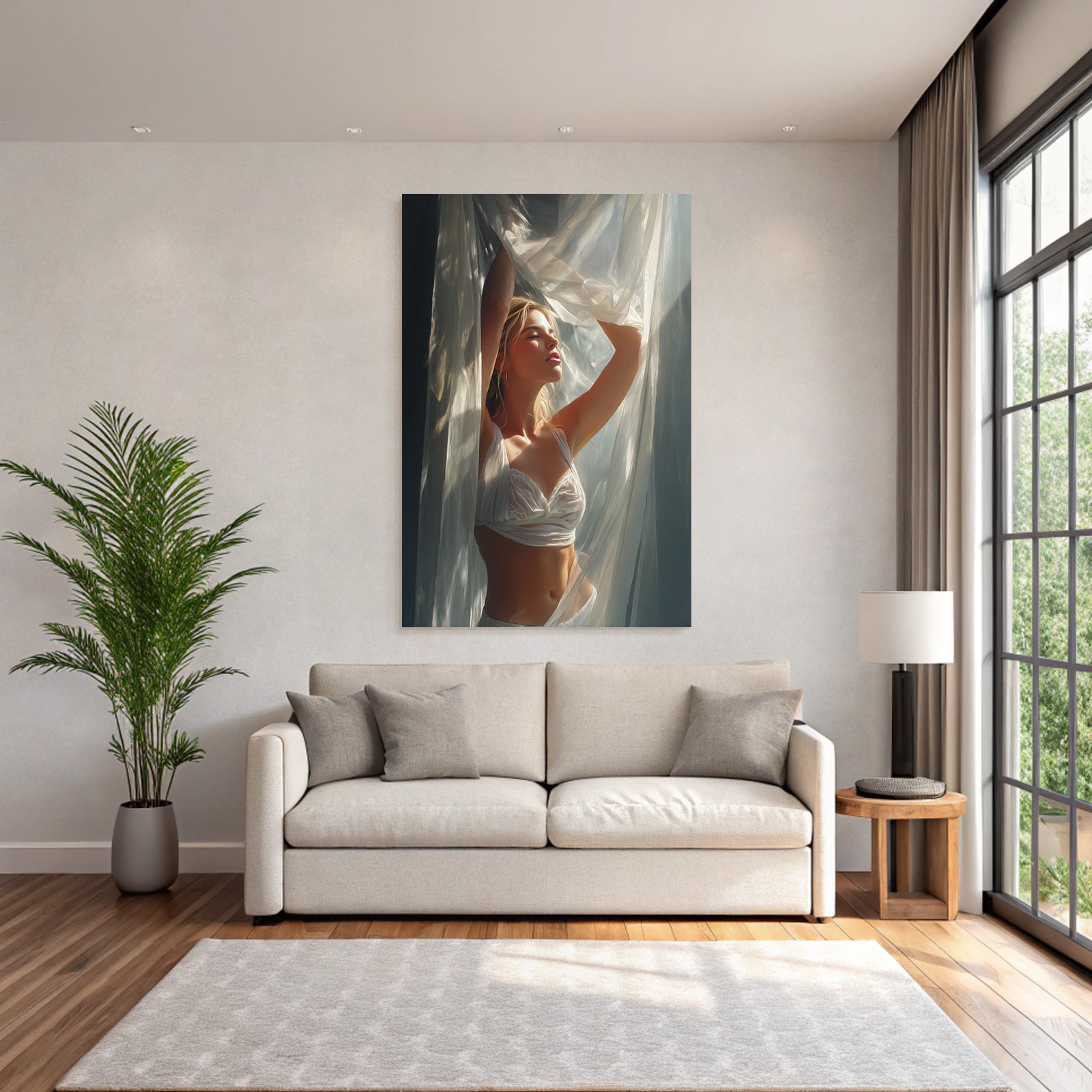 Elegante Und Graciöse Pose Dreamy Atmosphäre | Aktkunst und Sinnlichkeit | Menschen und Emotionen