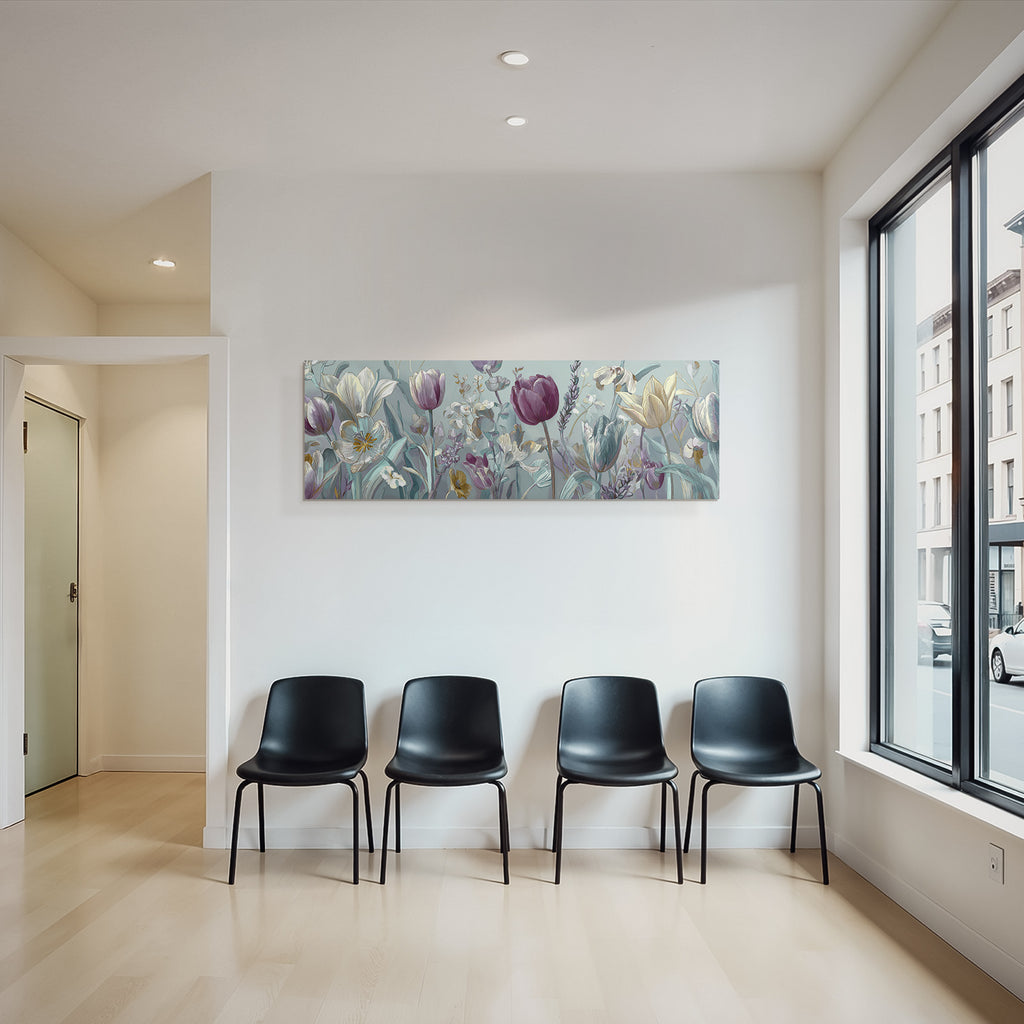 Florales Botanisches Muster Mit Tulpen