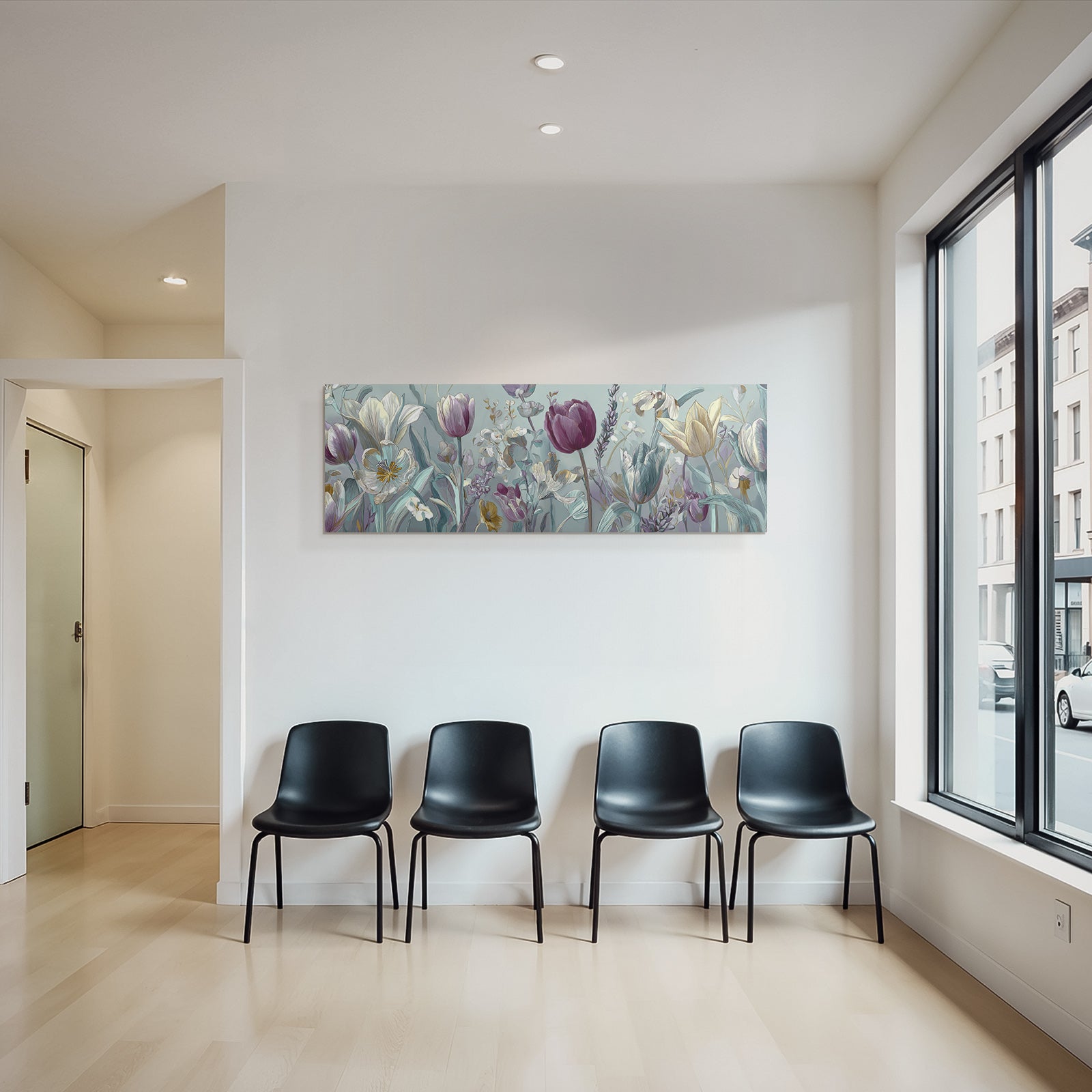 Florales Botanisches Muster Mit Tulpen