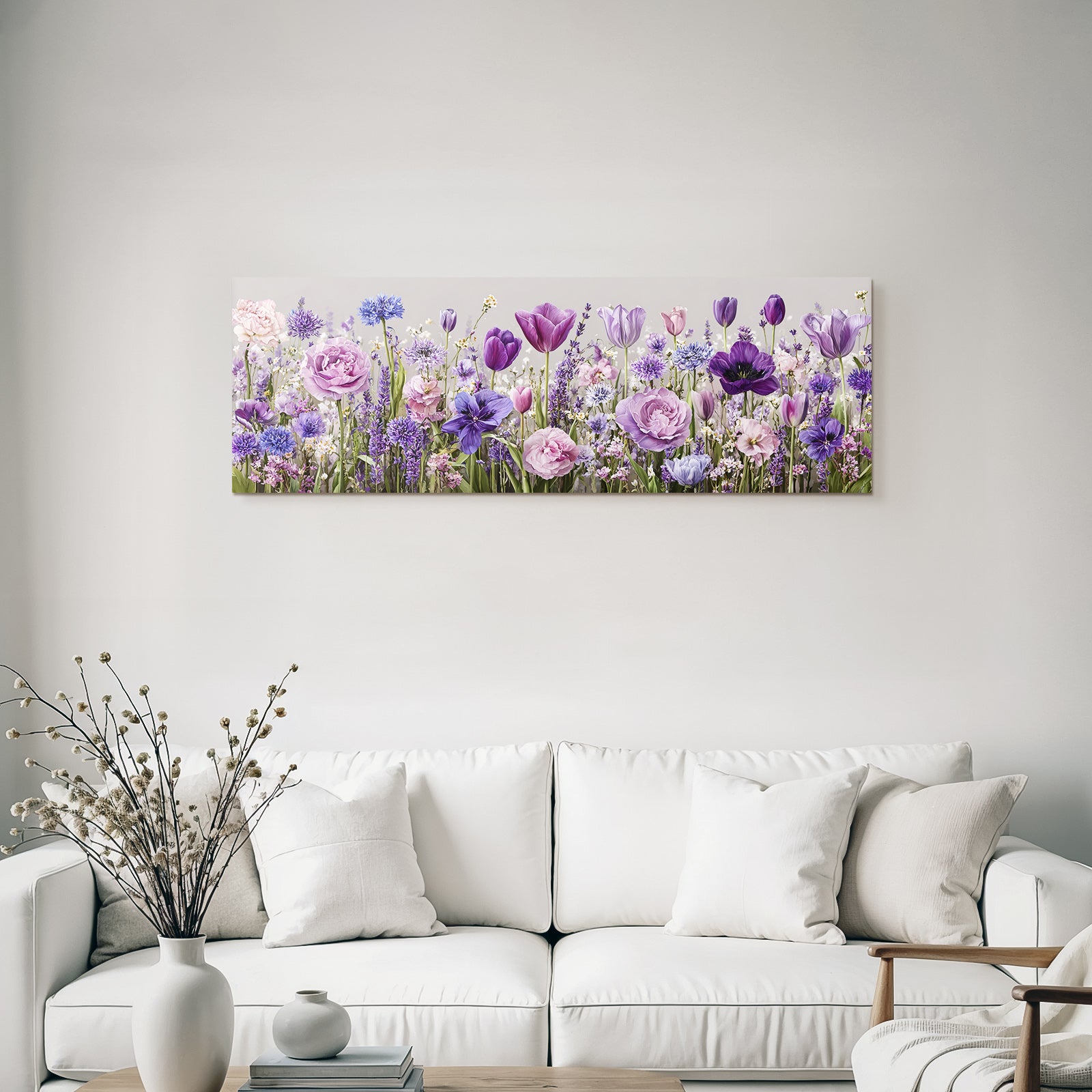 Bunte Florale Pracht Mit Rosen Und Tulpen