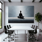 Yoga Meditation Meditierende Person Im Silhoütten Stil Ruhe Und Geistige Frieden | Yoga und Meditation | Themen und Hobbys