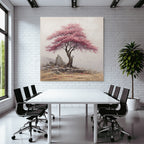 Schöner Baum Mit Rosa Blüten In Ruhiger Landschaft