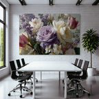 Florales Gemälde Mit Rosen Tulpen Und Frühlingsblüten