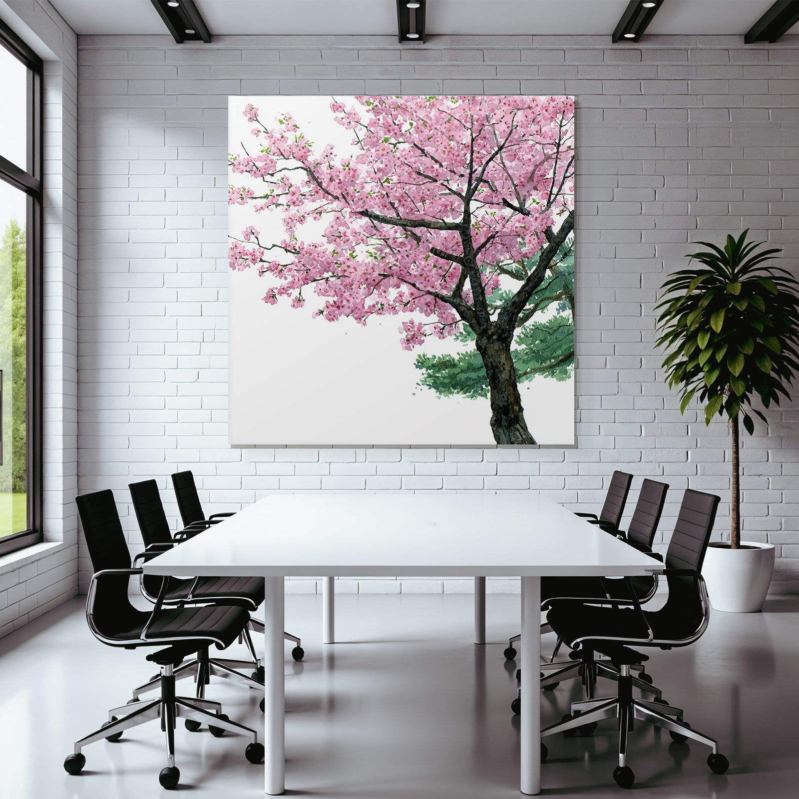 Kirschblütenbaum Aquarell Frühling