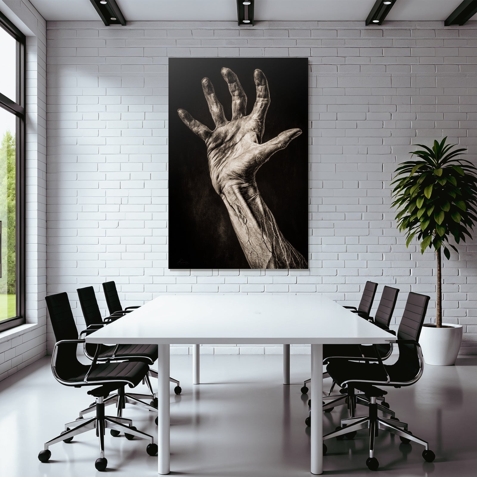 Hand In Dramatischer Pose Emotionale Darstellung Schwarz Weiss | Haende und Gestik | Menschen und Emotionen