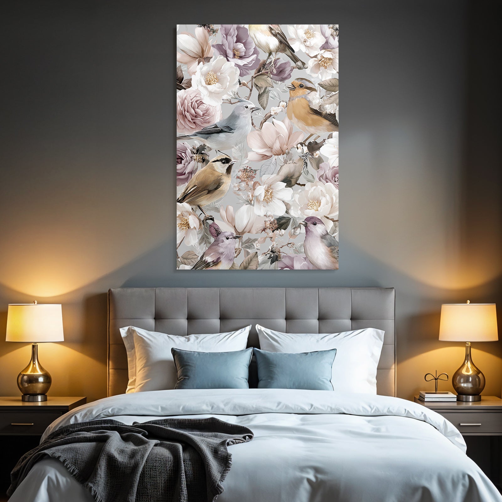 Florales Vogel Und Muster