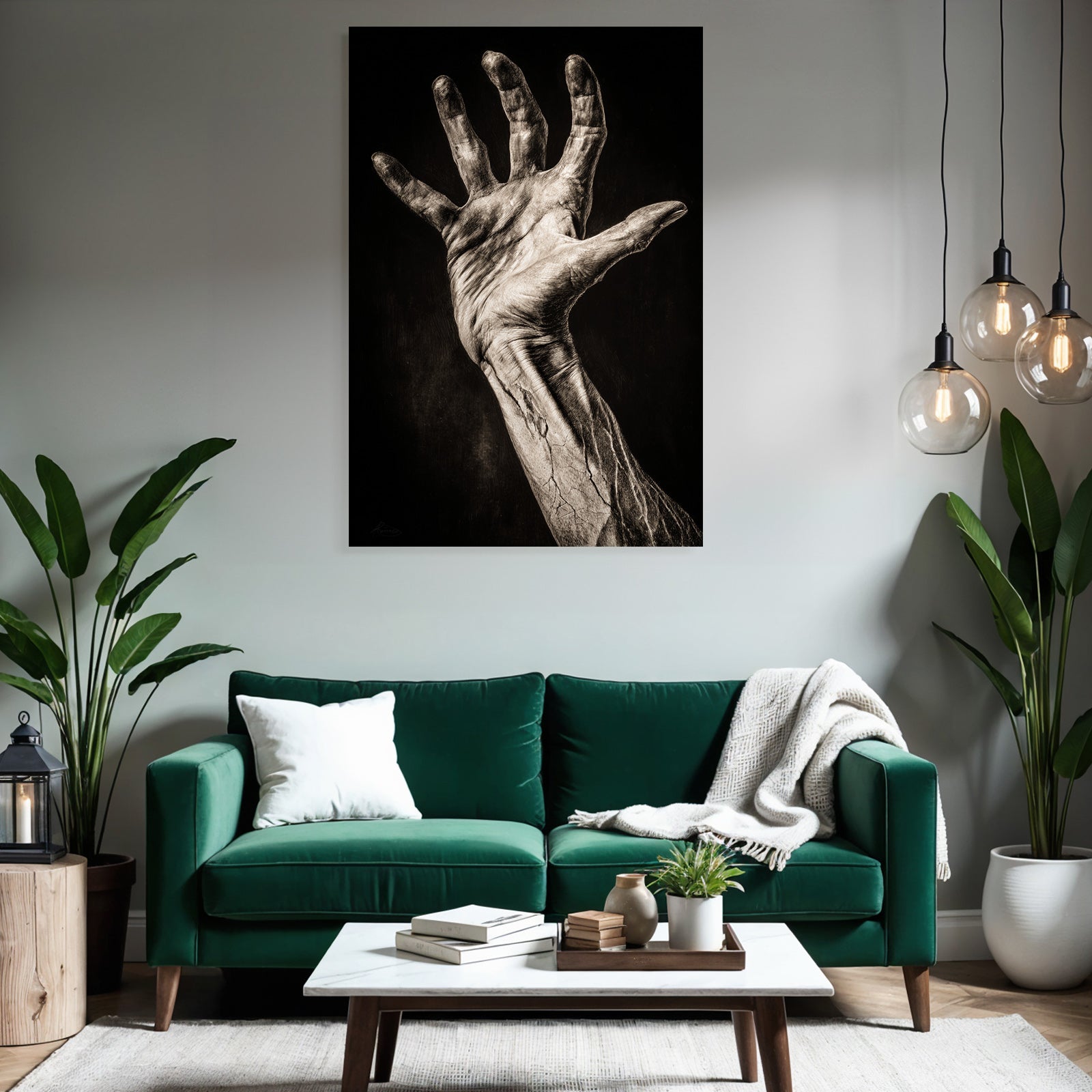 Hand In Dramatischer Pose Emotionale Darstellung Schwarz Weiss | Haende und Gestik | Menschen und Emotionen