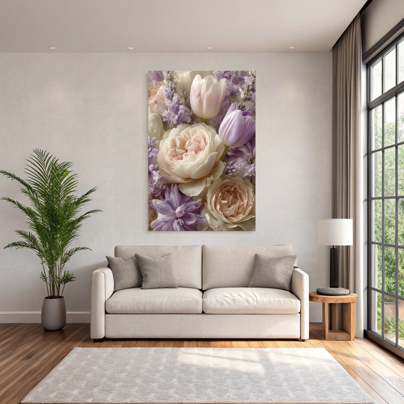 Schönes Pastell Bluten Gesteck Mit Tulpen Und Pfingstrosen