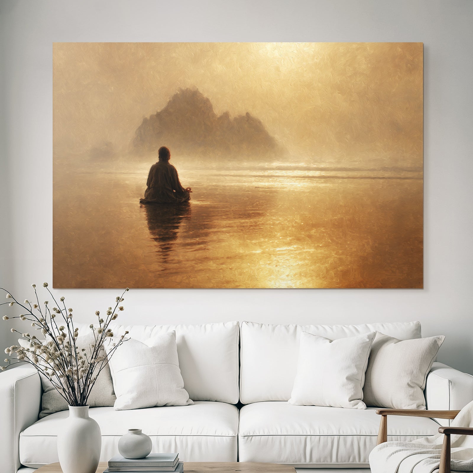 Yoga Meditation Ruhige Szene Person Meditiert Wasser Sonnenaufgang Sunset | Yoga und Meditation | Themen und Hobbys