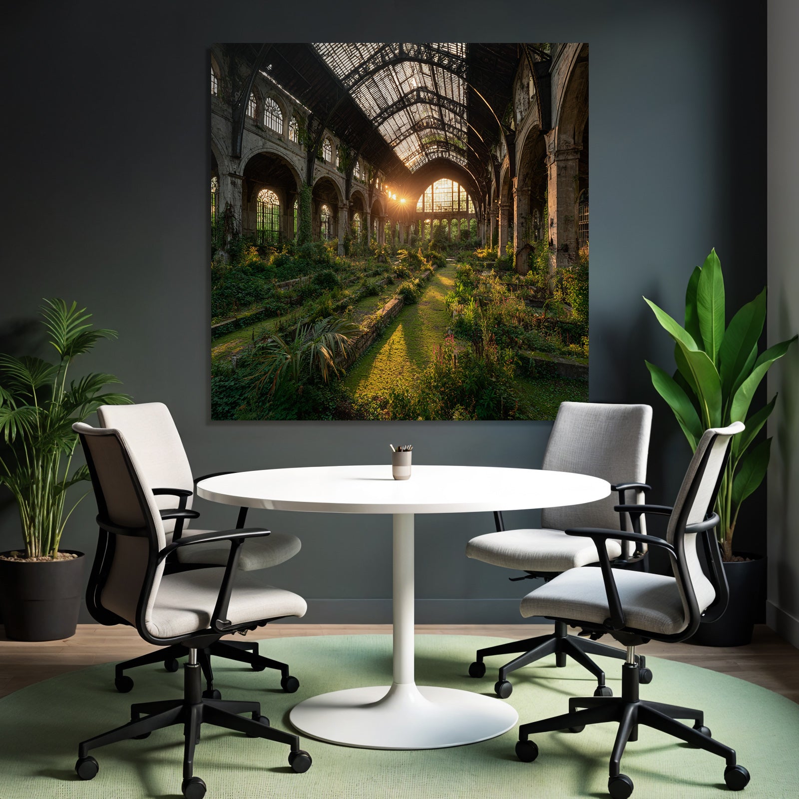 Verlassene Struktur Innenbereich Gewachsene Pflanzen Indoor Garten | Lost Places | Architektur