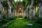 Verfallene Mit Naturgewalt Und Grünem Wachstum | Lost Places | Architektur