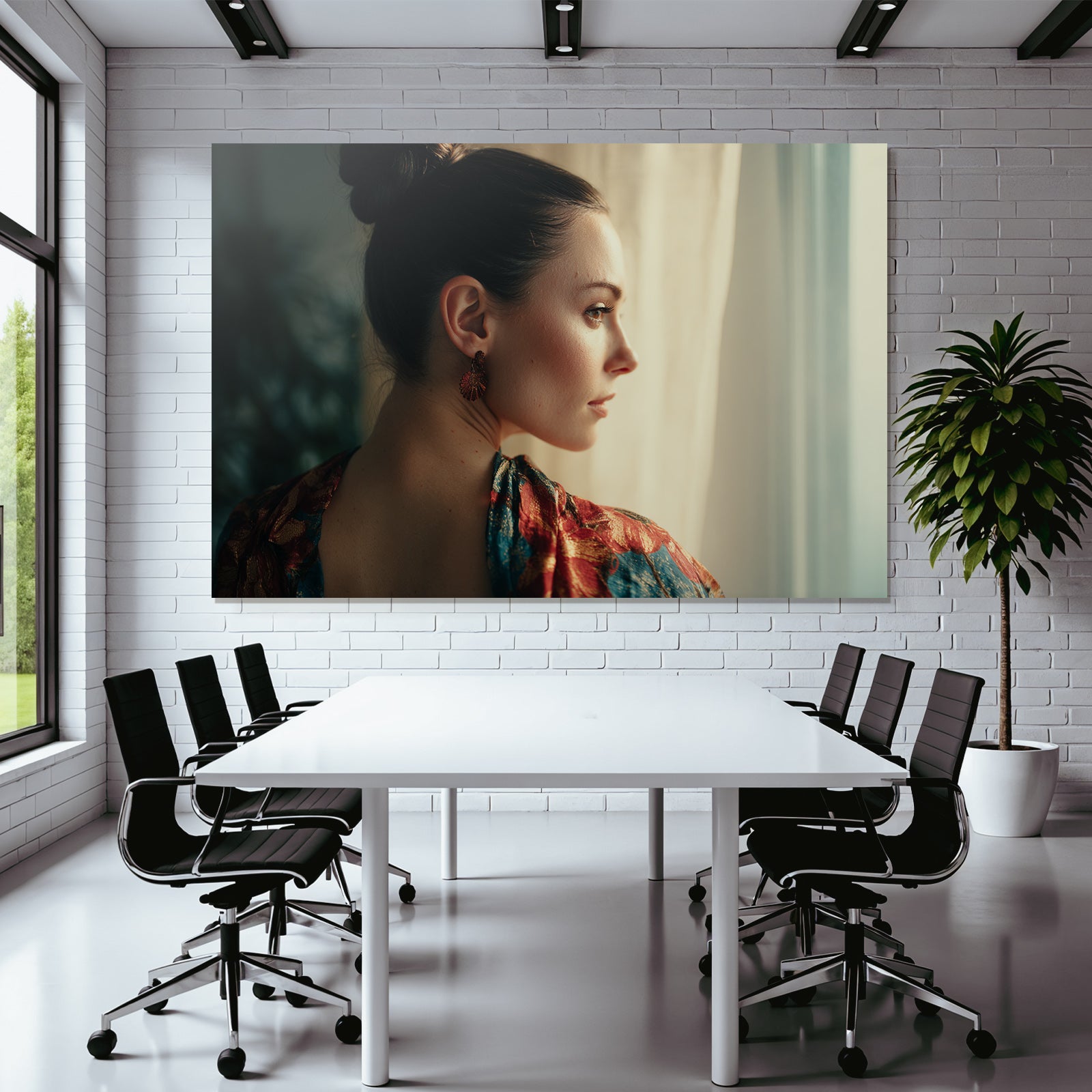 Portrait Von Einer Fraün Die Nachdenklich Aus Dem Fenster Sieht | Aktkunst und Sinnlichkeit | Menschen und Emotionen