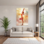 Yoga Meditation Yoga Pose In Kreativem Hintergrund Wasserfarbenmalerei | Yoga und Meditation | Themen und Hobbys