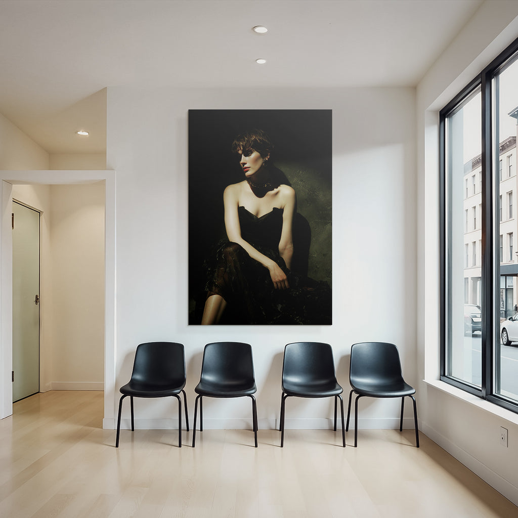 Elegantes Sw Portait In Dunkler Umgebung | Aktkunst und Sinnlichkeit | Menschen und Emotionen