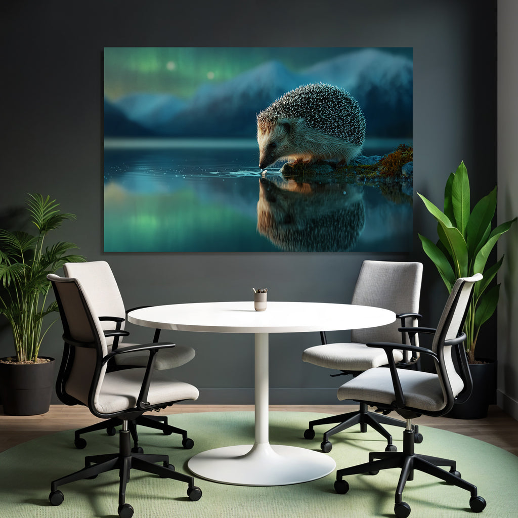 Polarlicht Hedgehog Am Wasser Aurora Borealis Landschaft | Fjorde und Gletscher | Landschaften