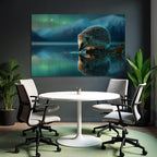 Polarlicht Hedgehog Am Wasser Aurora Borealis Landschaft | Fjorde und Gletscher | Landschaften