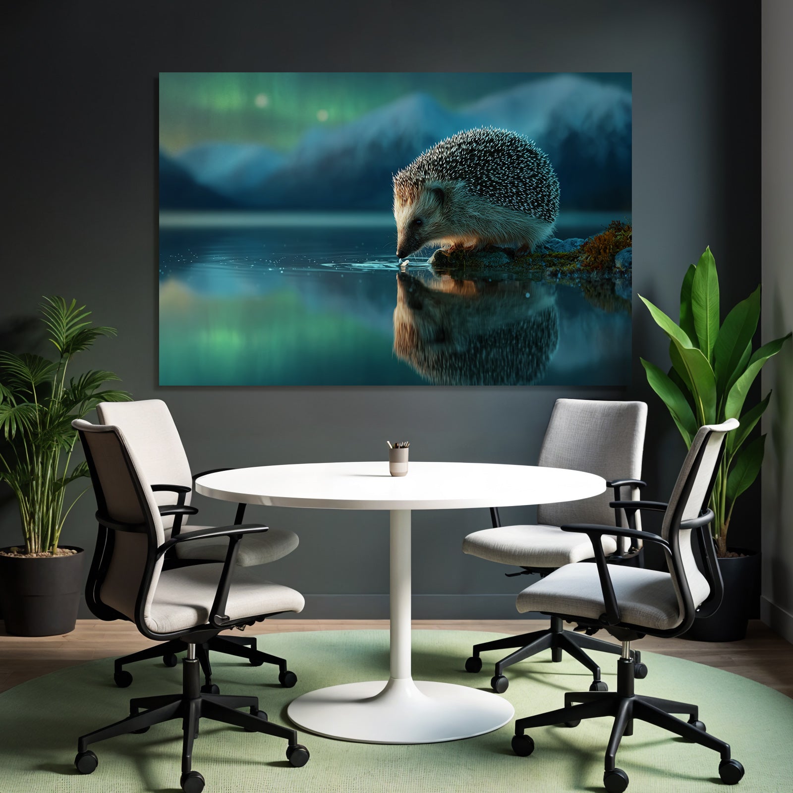 Polarlicht Hedgehog Am Wasser Aurora Borealis Landschaft | Fjorde und Gletscher | Landschaften
