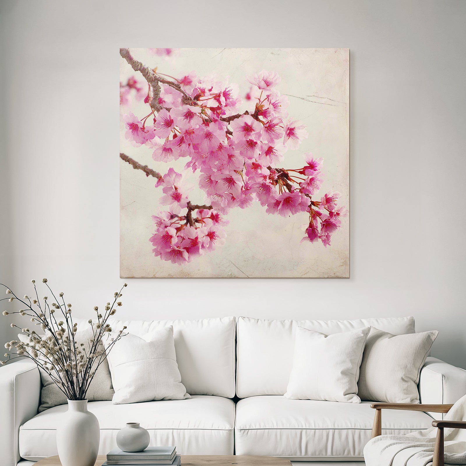Zweig Mit Rosa Kirschblüten