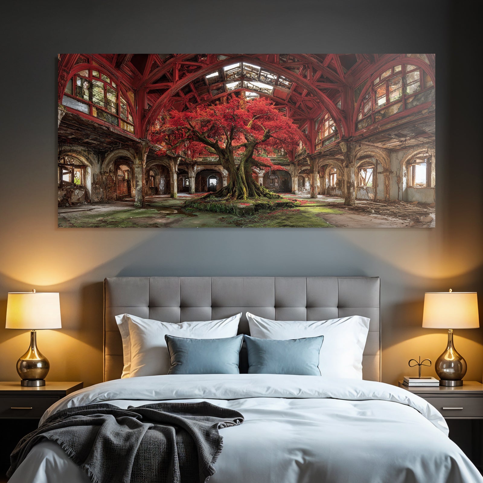 Verlassene Rot Baum Und Moos Harmonie Von Natur Und Verfall | Lost Places | Architektur