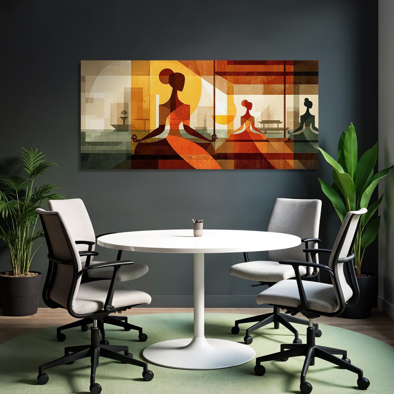 Yoga Meditation Abstrakte Meditation Figuren Ruhe Innenarchitektur | Yoga und Meditation | Themen und Hobbys