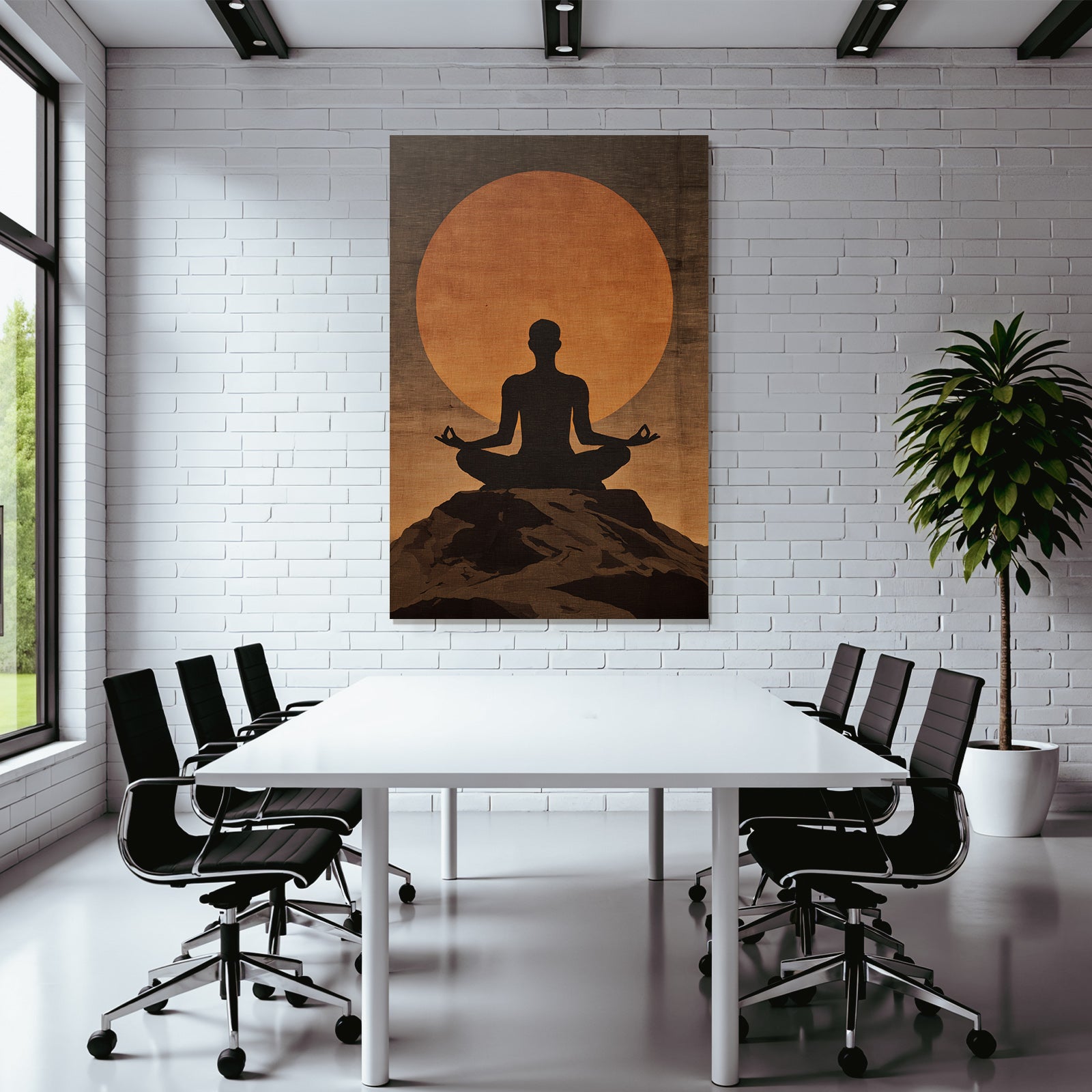 Yoga Meditation Meditierende Person Auf Einem Felsen Mit Sonne Im Hintergrund | Yoga und Meditation | Themen und Hobbys