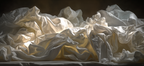 Crumpled Weiss Stoff Abstrakte Komposition | Aktkunst und Sinnlichkeit | Menschen und Emotionen