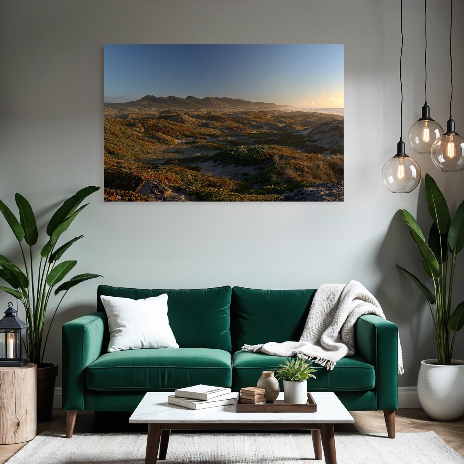 Küstenlandschaft Beim Westen Sonnenuntergang | Duenen und Heide | Landschaften