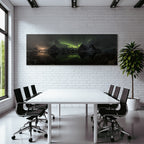 Polarlicht Aurora Borealis Mountains Water Night Landscape Scenery Germany | Fjorde und Gletscher | Landschaften