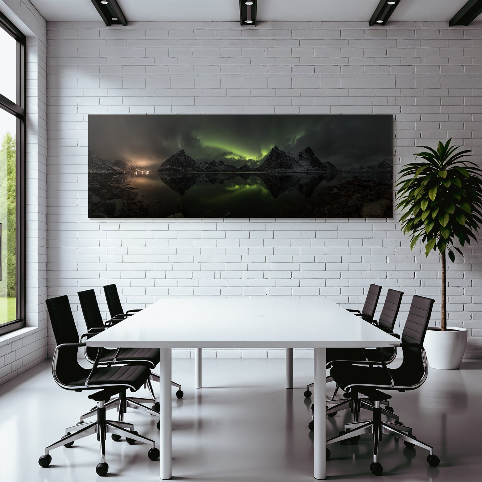 Polarlicht Aurora Borealis Mountains Water Night Landscape Scenery Germany | Fjorde und Gletscher | Landschaften