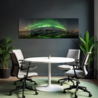 Polarlicht Aurora Borealis Icebergs Mountains Reflection Norwegen | Fjorde und Gletscher | Landschaften
