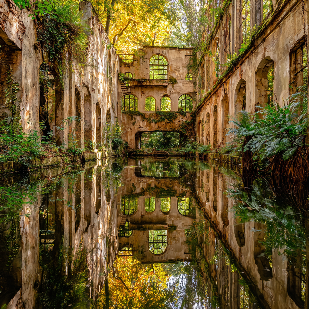 Abandoniertes Überwachtes Gebaeude In Der Natur Mystische Atmosphäre | Lost Places | Architektur