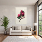 Botanische Magnolienillustration Im Vintage Stil
