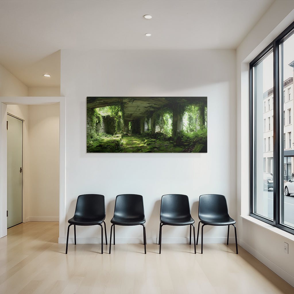 Verlassener Innenraum Mit Pflanzen Im Lichtschein | Lost Places | Architektur