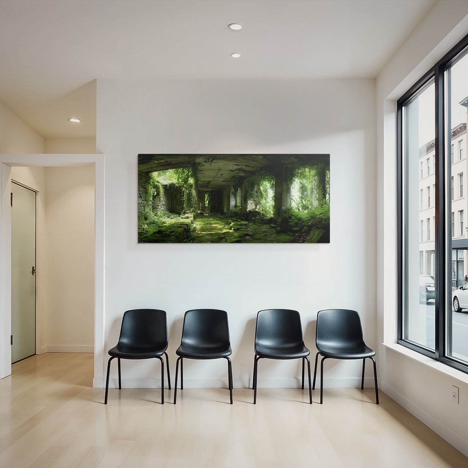 Verlassener Innenraum Mit Pflanzen Im Lichtschein | Lost Places | Architektur