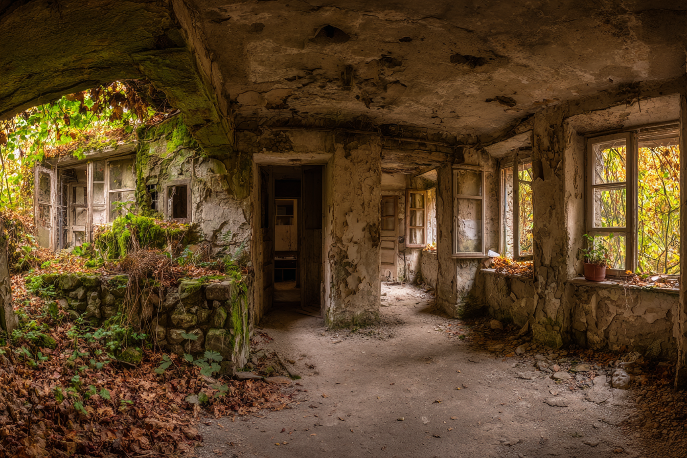 Verlassener Raum Natur Übernimmt Raum | Lost Places | Architektur