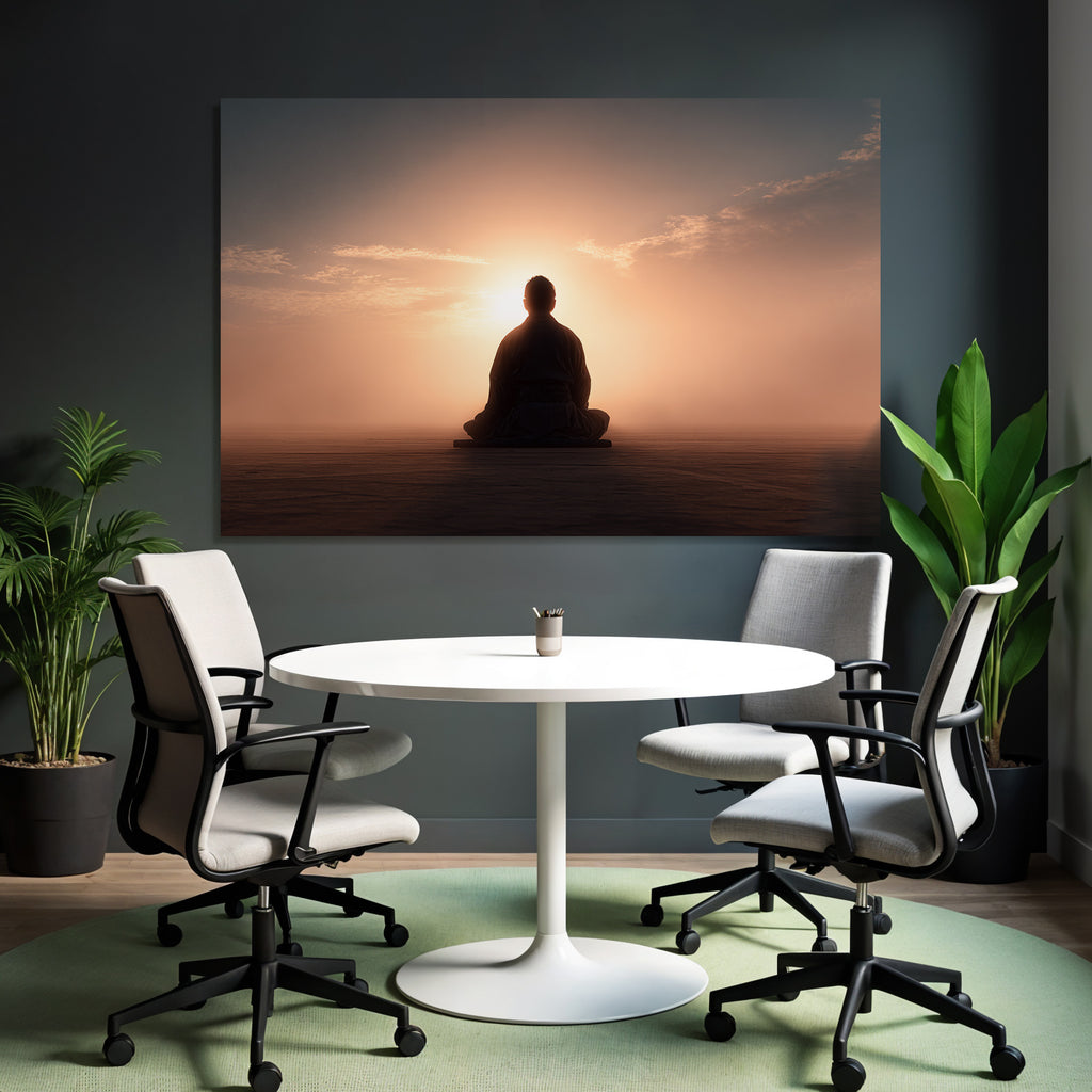 Yoga Meditation Meditierende Person Im Bodensatz Gegen Sonnenaufgang Sonnenuntergang | Yoga und Meditation | Themen und Hobbys