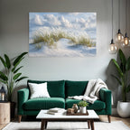 Sandstrand Mit Gras Und Wolken | Duenen und Heide | Landschaften