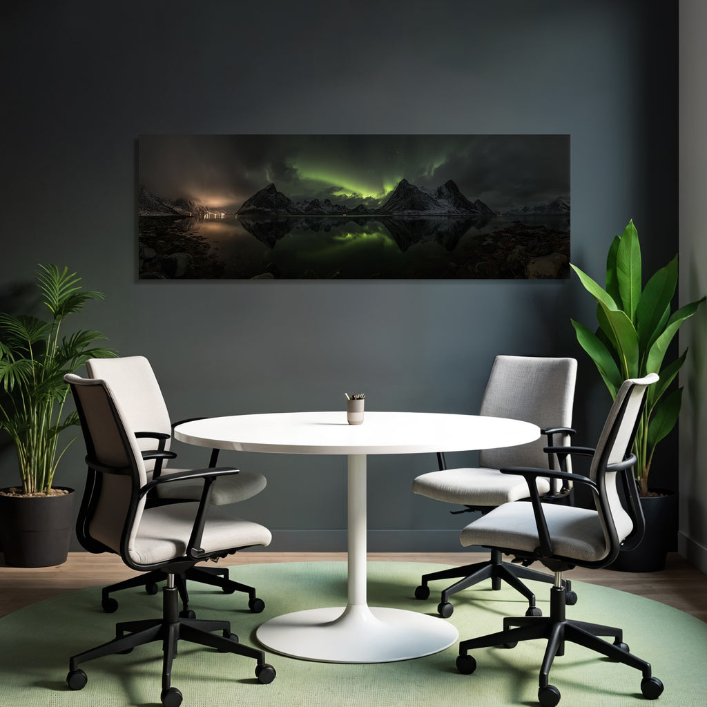 Polarlicht Aurora Borealis Mountains Water Night Landscape Scenery Germany | Fjorde und Gletscher | Landschaften