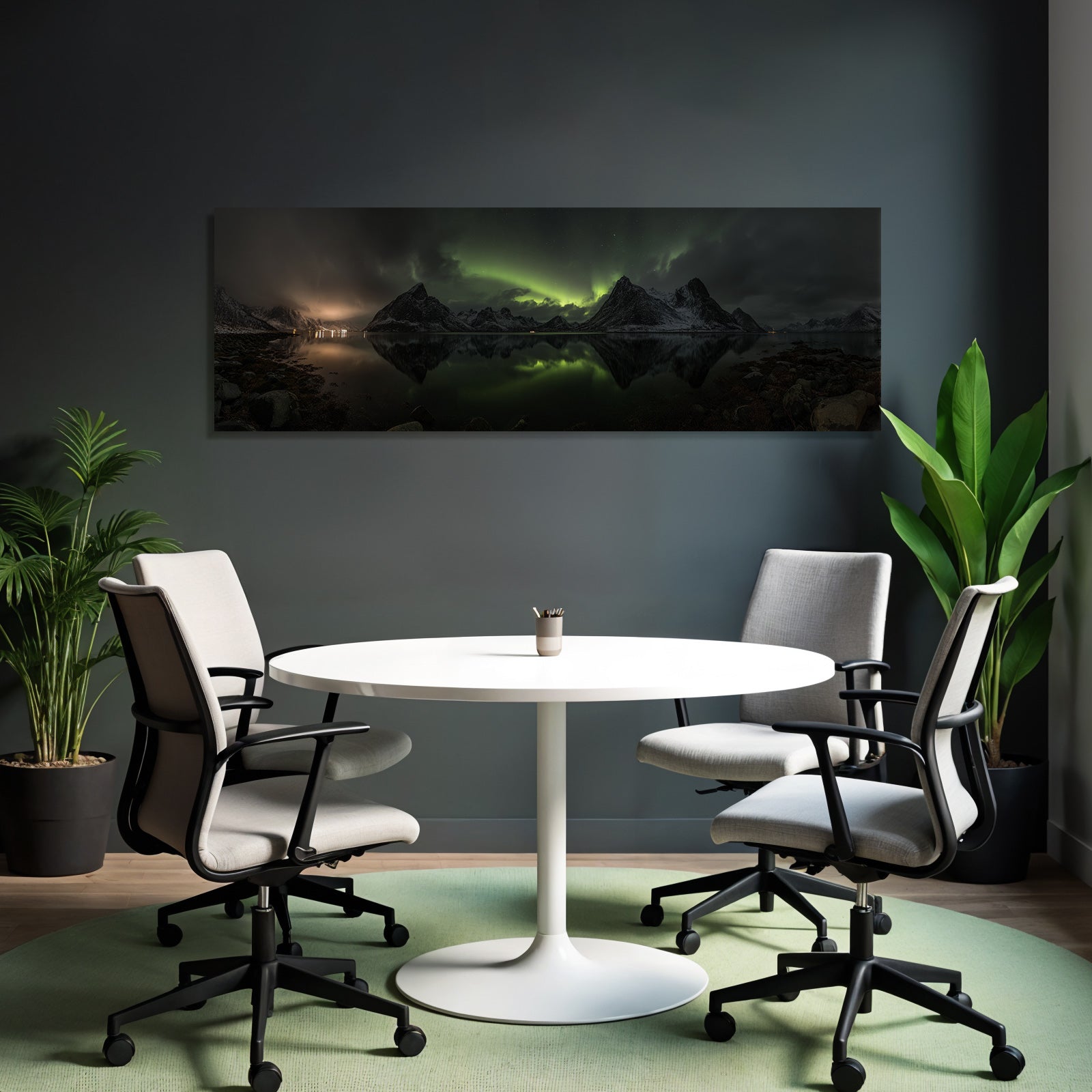 Polarlicht Aurora Borealis Mountains Water Night Landscape Scenery Germany | Fjorde und Gletscher | Landschaften