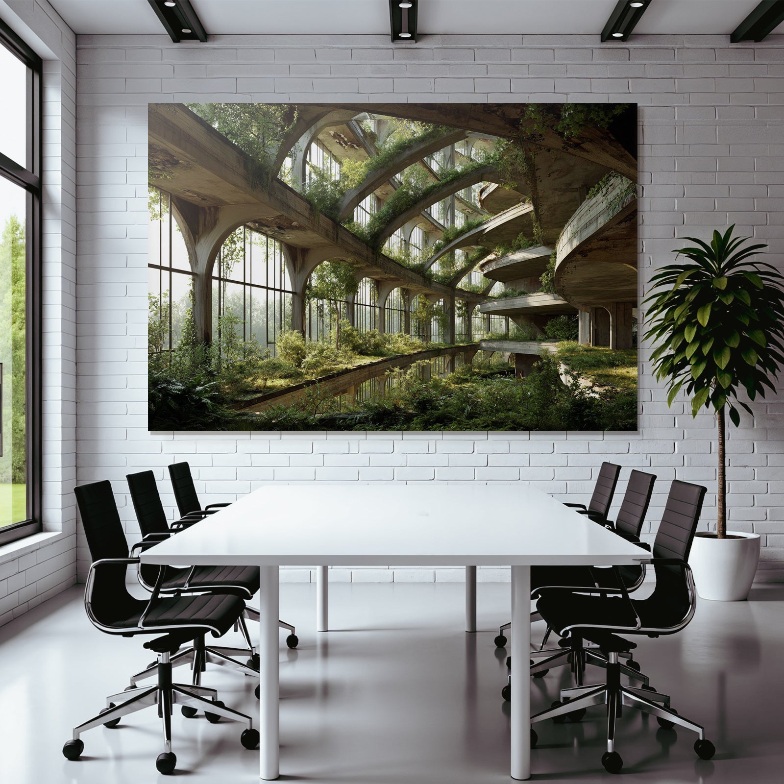 Verlassener Architektonischer Raum Natur Übernimmt Zerfall Und Neuordnung | Lost Places | Architektur