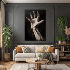 Hand In Dramatischer Pose Emotionale Darstellung Schwarz Weiss | Haende und Gestik | Menschen und Emotionen