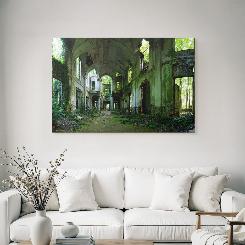 Verlassene Gebaeude Mit Natur Im Innenraum Haunting Atmosphäre | Lost Places | Architektur