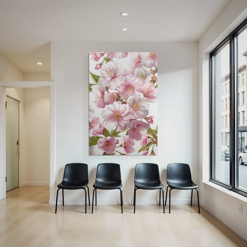 Zarte Rosa Blüten Zweige
