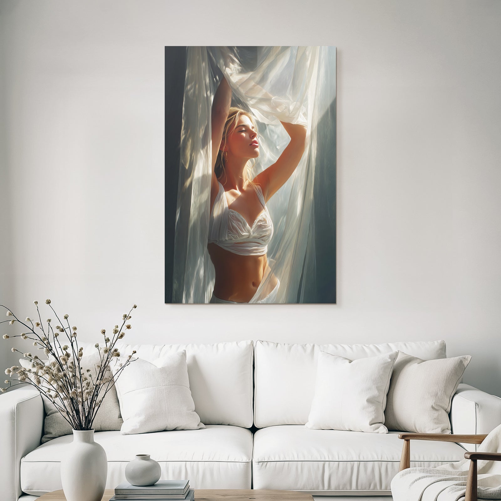 Elegante Und Graciöse Pose Dreamy Atmosphäre | Aktkunst und Sinnlichkeit | Menschen und Emotionen