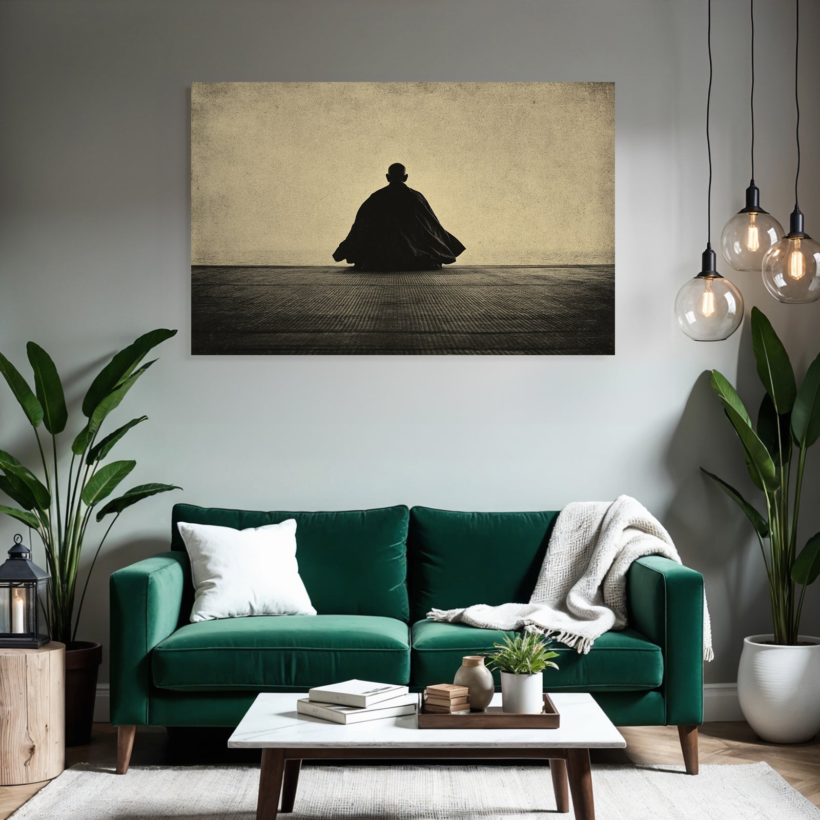 Yoga Meditation Einsame Figura In Der Meditation Vintage Stil | Yoga und Meditation | Themen und Hobbys