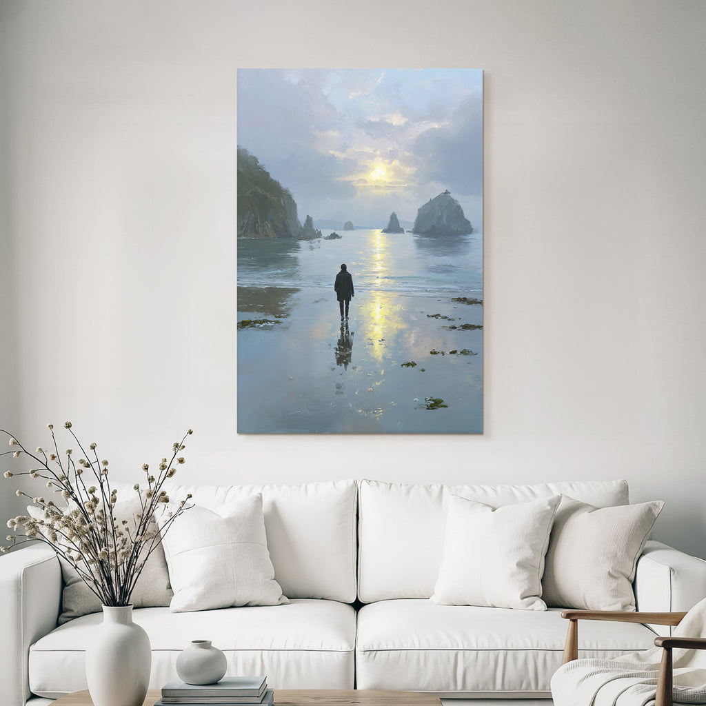 Yoga Meditation Ruhige Küstenlandschaft Beim Sonnenuntergang Mit Reflektion | Yoga und Meditation | Themen und Hobbys